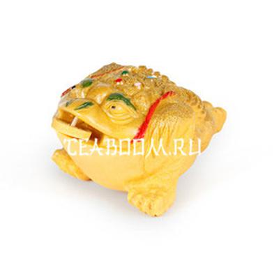 Чайная фигурка, меняющая цвет "Золотая жаба с монеткой" Чайная фигурка, меняющая цвет "Золотая жаба с монеткой"